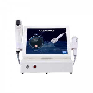 3D HIFU 300G 2 dina 1 Ngaleungitkeun Kedutan 3D Hifu És beku Mesin Kaéndahan Inténsif Tinggi Fokus Ultrasound