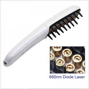 HR201A Mini Electric Comb 660nm Hair Growth Hair Loss Treatment Red Light Therapy Laser Diode Laser Comb