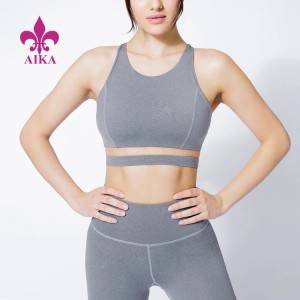 Dámska móda Tready Sexy dizajn Športová podprsenka na jogu s prekríženým zadným popruhom a Push Up Yoga pre ženy