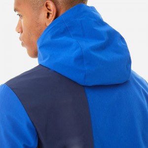 Men Custom Reflective Logo Waterproof Windbreaker Jacket Hot Sale Outdoor Wear Three Piece Peaked Hood