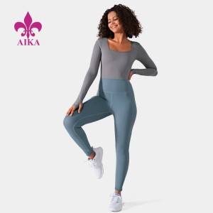 2021 Sexy Design Gilrs Color Block powrót wycięty jednoczęściowy kombinezon dla kobiet odzież do jogi