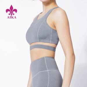 Dámska móda Tready Sexy dizajn Športová podprsenka na jogu s prekríženým zadným popruhom a Push Up Yoga pre ženy