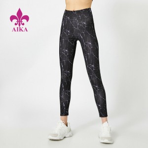 2021 High Waist Compression Sublimation Printing Ployester Fitness Yoga Wear Leggings for Women