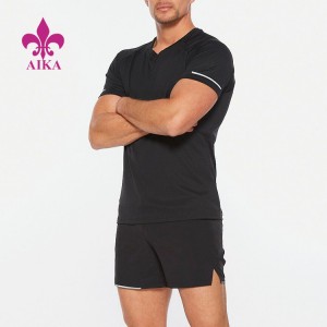 Musamman Logo Training Fitness Wear Compression Shirt Muscle Mens Gym T Shirt