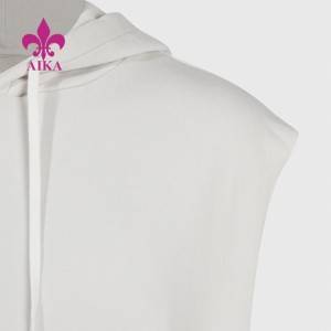 Móda Sportovní oblečení Bavlna Polyester Volnočasové Tělocvičné tílko s kapucí bez rukávů