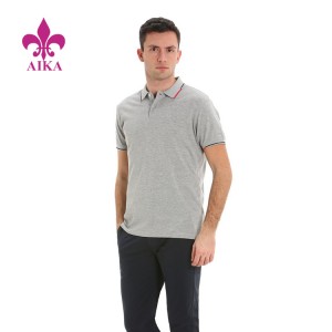OEM Anpassad grossist Golfskjortor i bomull i Casual Style Andas Polo T-shirts för män
