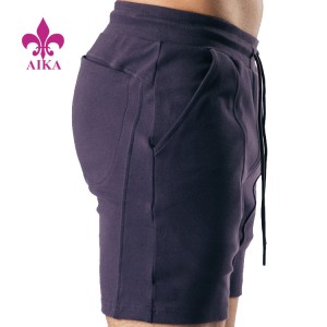 Low Rise Male Gym Wear Aine Akavhurika Side Pockets Relaxed Fit Mens Running Shorts