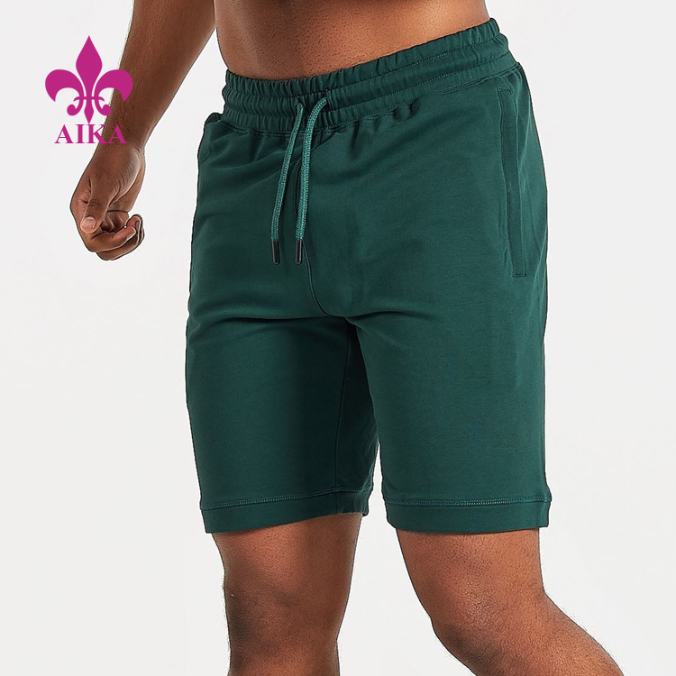 עיצוב כיס רוכסן מותאם אישית ללבוש דחיסה בגדי גברים מכנסי ספורט קצרים