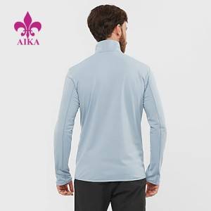 Jaquetas masculinas plus size com impressão de logotipo personalizado com zíper completo para esportes