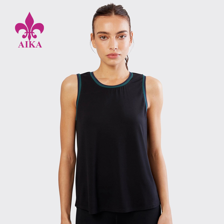 Patchwork prilagođene boje Relaxed Fit Layering Prozračni Jersey Ženska sportska majica za trčanje
