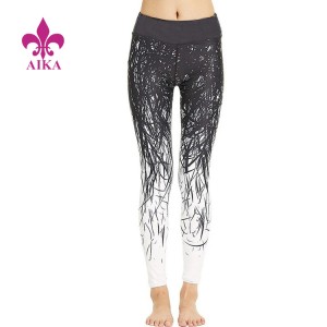 Low MOQ Fitness Gym Tights La'ei Custom Waistband Design Leggings Women Wholesale Yoga Laei