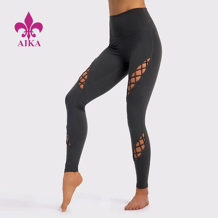 New Arrival Sexy Activewear Custom High Waist Cut Out Fitness Yoga Leggings for Women