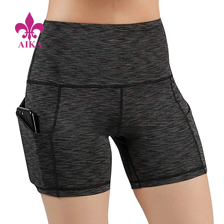 Ženske atletske kratke hlače za jogo z visokim pasom in žepom Tummy Control Workout