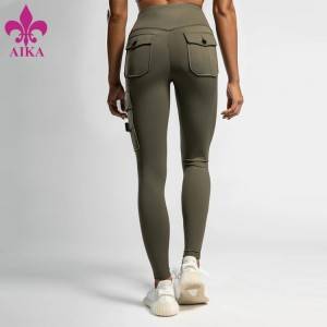 Оптові жіночі компресійні штани для йоги на замовлення, жіночі легінси для фітнес-бігу