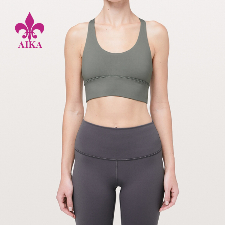 Push Up Strips Back Design Ladies Gym Clothing Fitness Yoga Sports Bra Fitafiana ho an'ny vehivavy