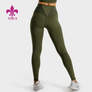 Dámske výkonné dámske legíny Spliced ​​Design Tesné nohavice na beh na jogu pre ženy