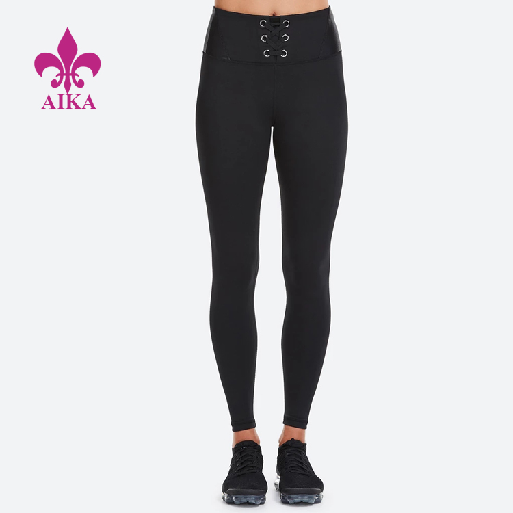Últim disseny de moda de cintura alta transpirable per a dones esportives Fitness Yoga Wear Leggings