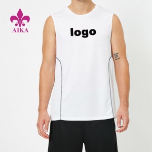 Custom Logo Quick Dry Lighweight Polyester Breathable Gym Singlets Men Wholesale Sports Tank Top