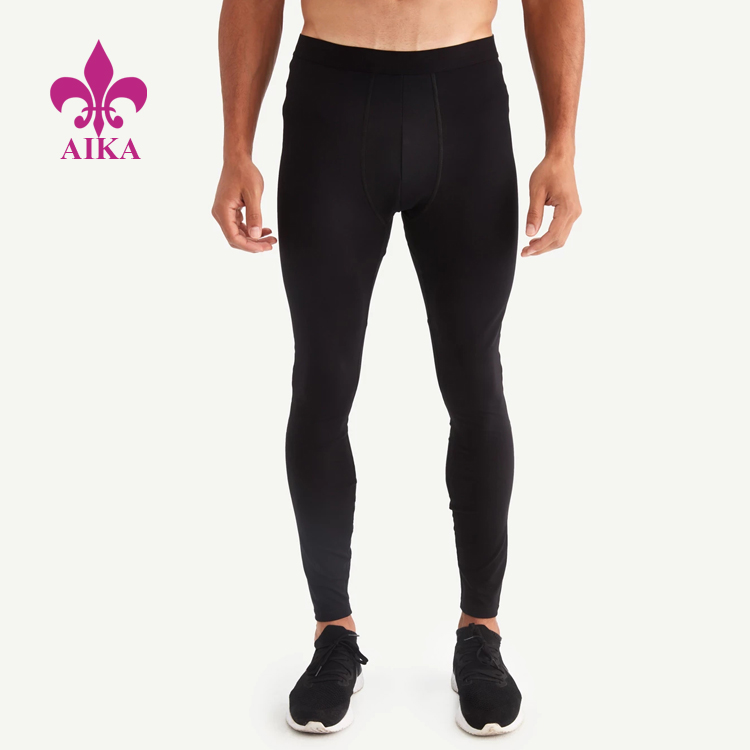 OEM/ODM China Pants Sports - Men Sports Gerunt Regular Waist Velox Arente Compressione Gracile Fit Comfort Gym Cursor Leggings - AIKA