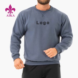 Custom na Logo Print/Embroidery Blank Workout Clothing Cotton Crewneck Sweatshirt Para sa Mga Lalaki