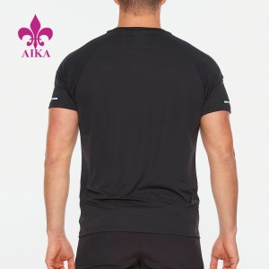 Kompresijska majica s kratkimi rokavi z logotipom za fitnes, moška telovadna majica s kratkimi rokavi