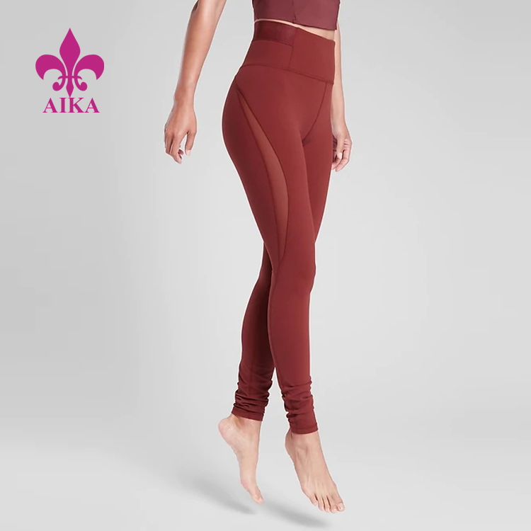 UkuFika okuTsha okwenziwe ngokwezifiso ILogo Leggins Compression GymTights Wholesale Women Yoga Pants