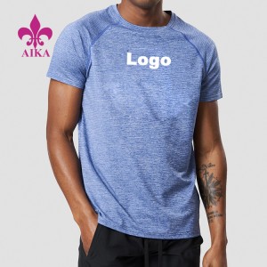 Topkwaliteit sneldrogende polyester gymkleding heren fitnesskleding op maat gemaakte logo sport-T-shirts