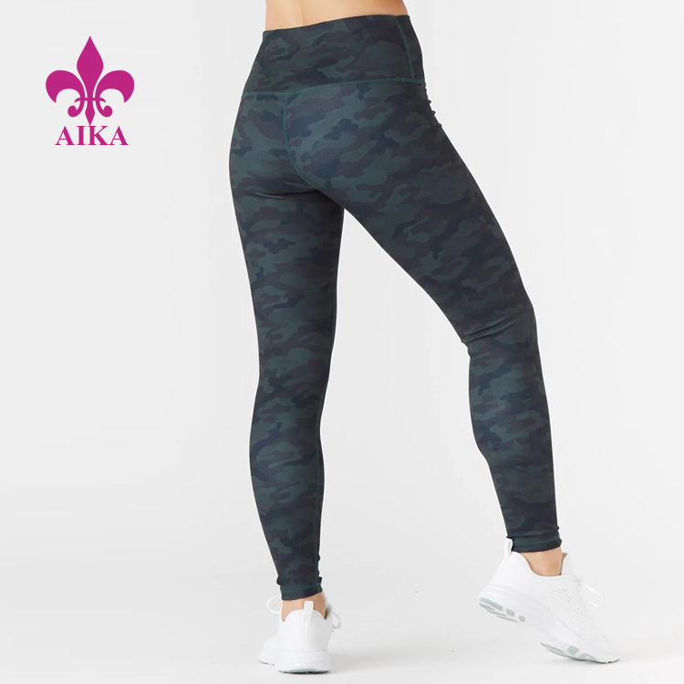 “Fitness Ladies” sport eşikleri Sublimasiýa “Camo” çaphana zenanlary ýoga leggings