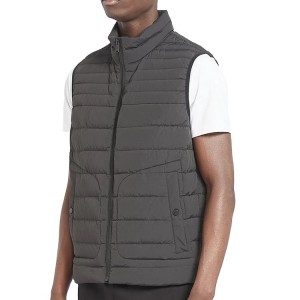 버튼 포켓이 있는 남성용 최고 품질 하이 넥 따뜻함 체육관 민소매 다운 재킷