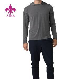 4-smerno raztegljiva oblačila za telovadbo, ki odvajajo vlago, standardni moški puloverji s kapuco