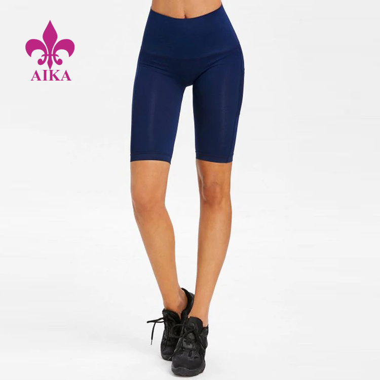 Najprodavanije kompresijske ženske hlače s visokim strukom za vježbanje s bočnim džepovima za trčanje