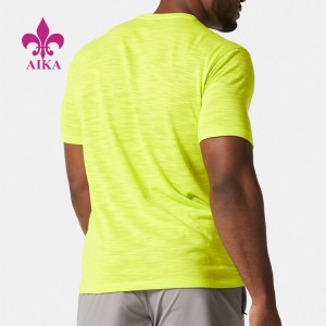 OEM Hot Sell Summer Sportswear Polyester Kortermet Gym Vanlige T-skjorter for menn