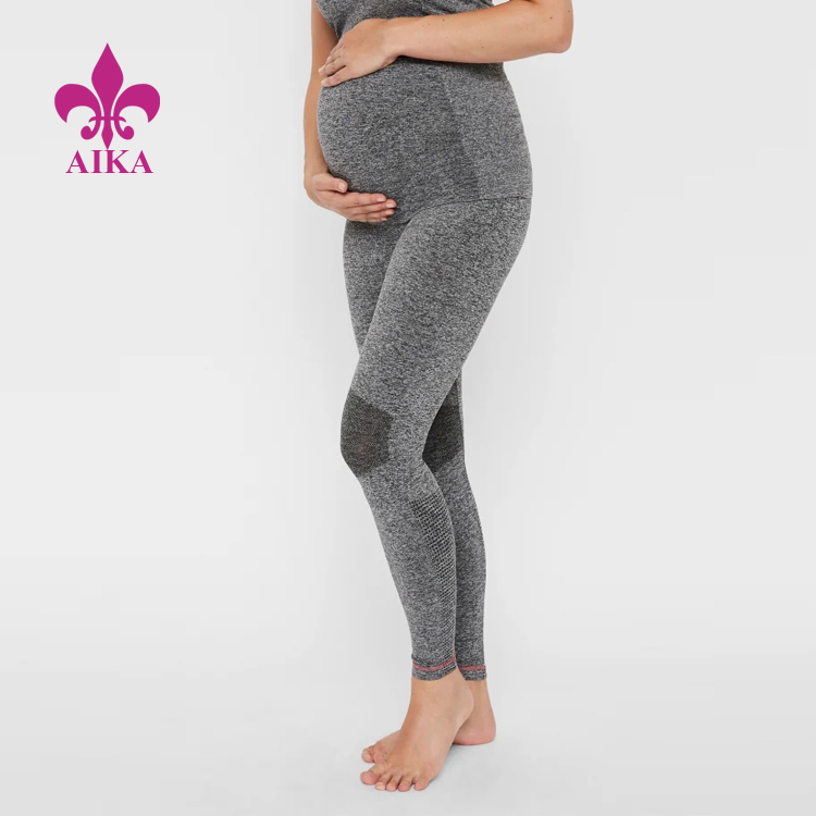 Ny säkerhetsdesign Gravid Bekväm Passform Aktiv Tights Yoga Leggings för hela graviditeten