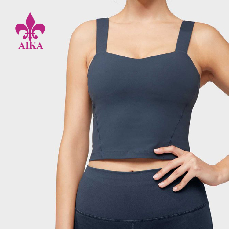 Prilagođena sportska odjeća Basic Type High Compressive Jersey Crop Cami Ženska joga majica bez rukava