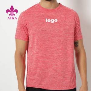 Фабрична цена на едро Персонализирана бързосъхнеща празна полиестерна тениска Raglan за мъже Облекло за фитнес