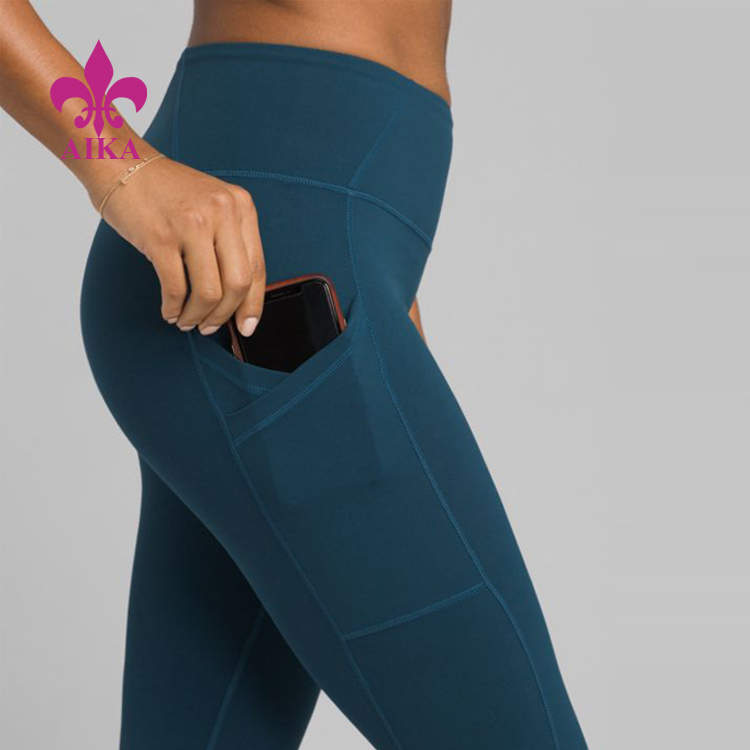 Vruće prodavane dizajnerske tajice za teretanu, prozračna najlonska spandex tkanina za ženske hlače za jogu