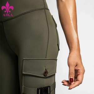 Velkoobchod Dámské kompresní kalhoty na jógu přizpůsobené fitness běžecké punčochy dámské legíny