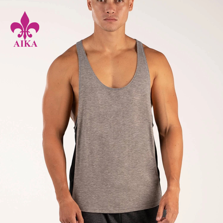 OEM prilagođeni muški mišićavi prsluk Sportska odjeća Ležerne majice s niskim ovratnikom za fitnes trening