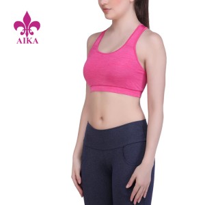 High Quality Customized Sportswear Breathable Fitness Gym Sports Bra Rau Cov Poj Niam Yoga
