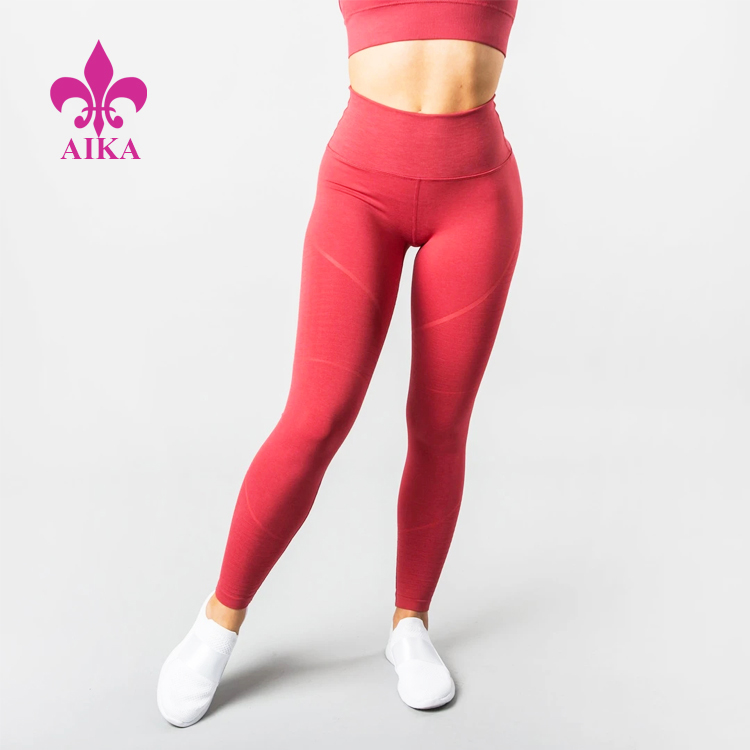 Vestit esportiu personalitzat per a dones, disseny de cintura alta, polaines de ioga compressives transpirables