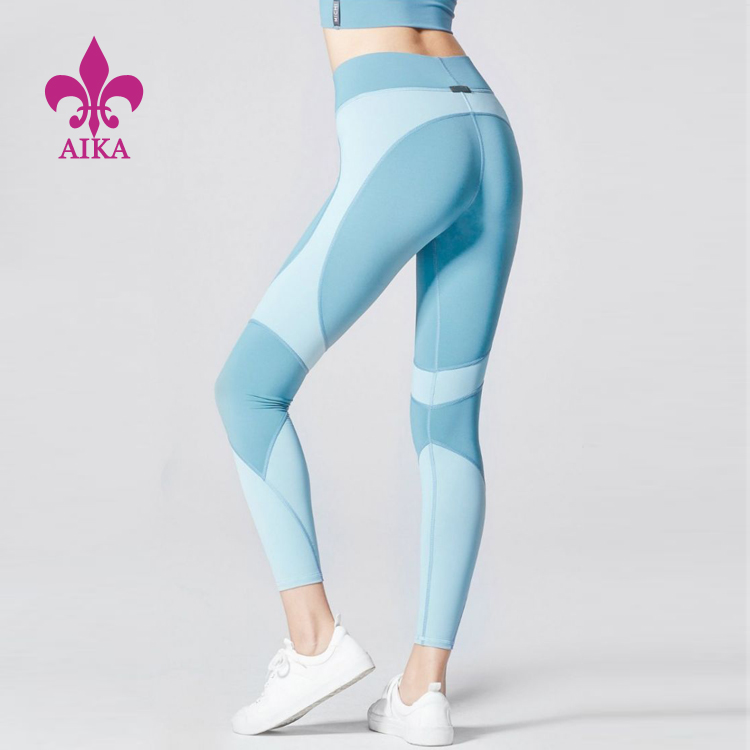 Uudet värit Paneelisuunnittelu Fitnesstukkahousut Tukkumyynti räätälöityjen leggingsien naisten joogavaatteisiin