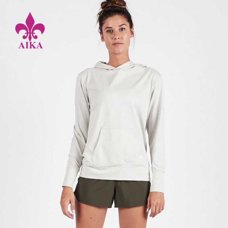 Персонализиран дамски пуловер с ореол за изпълнение, ежедневен прост стил, най-меките качулки за фитнес