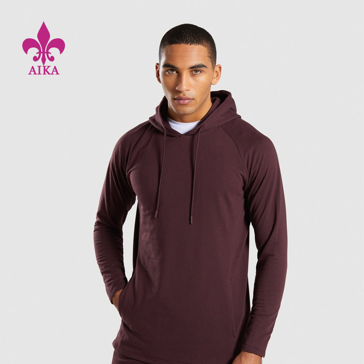 Kwalità għolja Bejgħ bl-ingrossa marka Custom stampati qoton organiku sempliċi mens oversize pullover hoodies