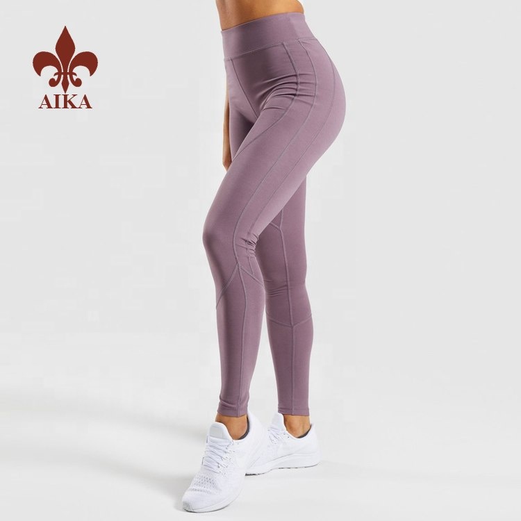 Högkvalitativ Quick Dry nylon spandex yoga legging fitness wear grossist för kvinnor