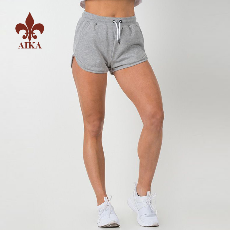 Wholesale cotton polyester athletic bottoms custom sexy women fitness shorts
