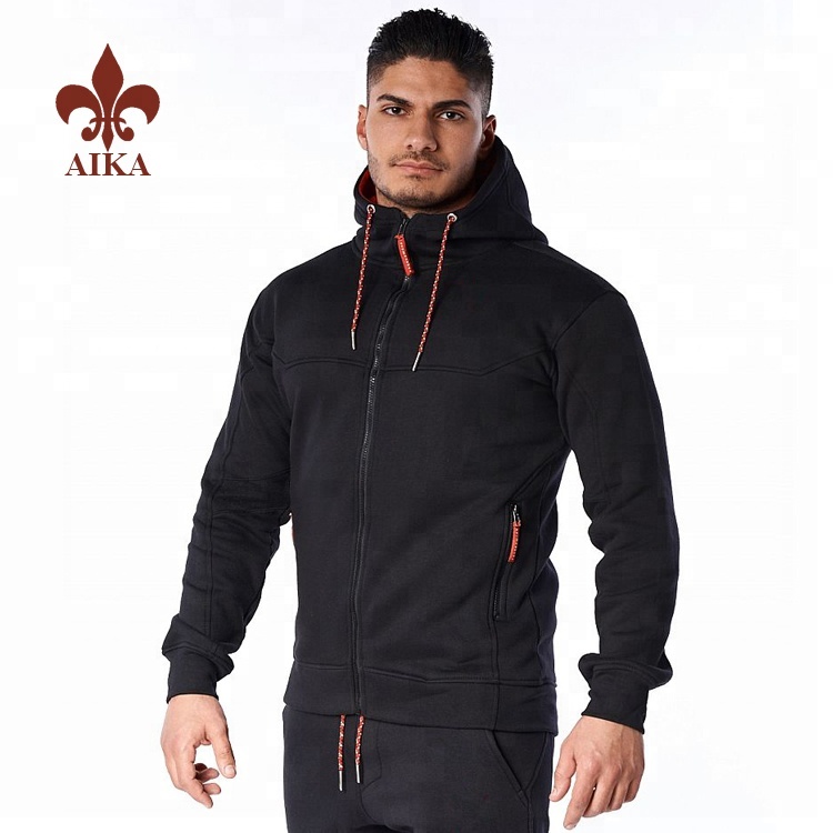 Fashional sports mens apparel Custom OEM Fitness Puv Zipper dub velor hoodies