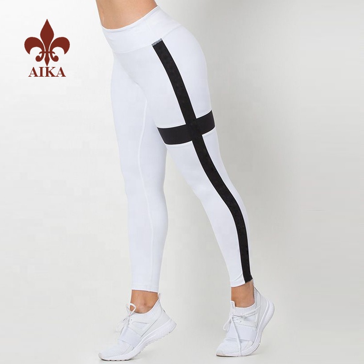 Pantalóns de ioga por xunto de fábrica para mulleres - Pantalóns de ioga deportivos para adestramento de poliéster por xunto de alta calidade para mulleres - AIKA