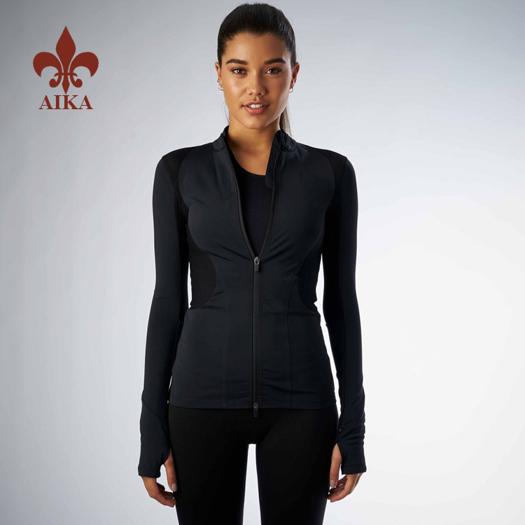Manufacturing Companies for Yoga Bra - High quality custom polyester spandex sexy women black fitness yoga wear – AIKA