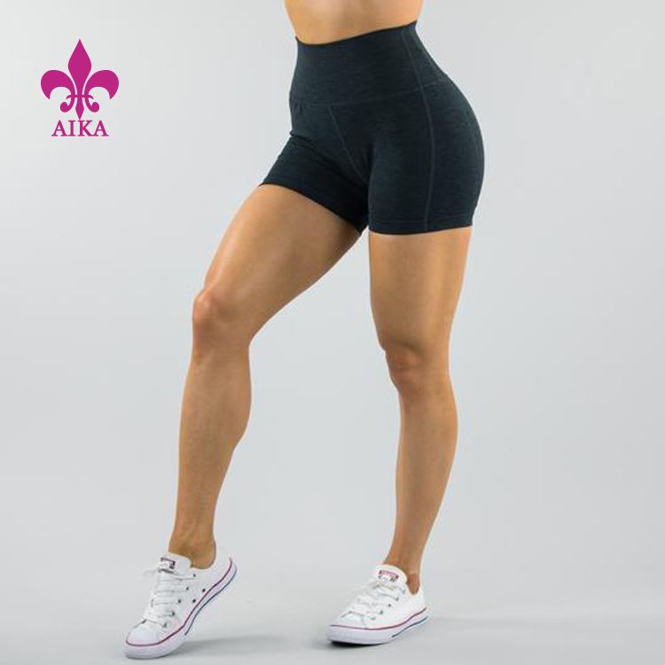 Kiváló minőségű Egyedi 4 tűs 6 soros poliészter spandex jóga viselet Dry fit női sport tornatermi rövidnadrág