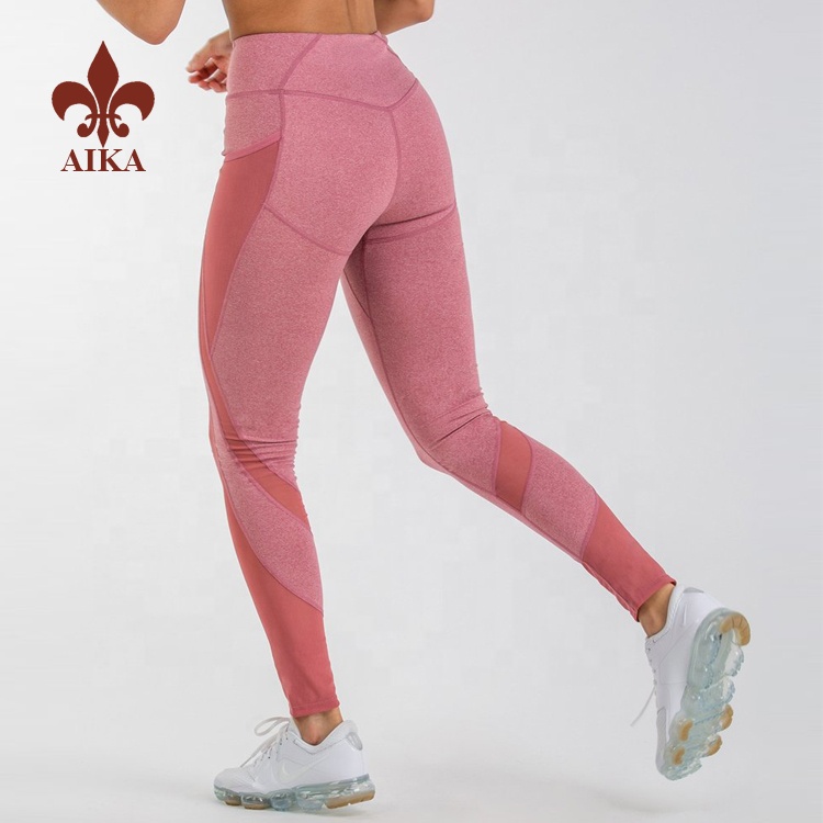 Høy kvalitet tilpasset nylon polyester spandex sexy kvinne fitness yoga leggings